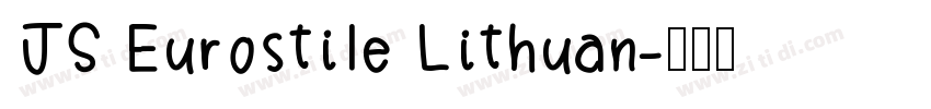 JS Eurostile Lithuan字体转换